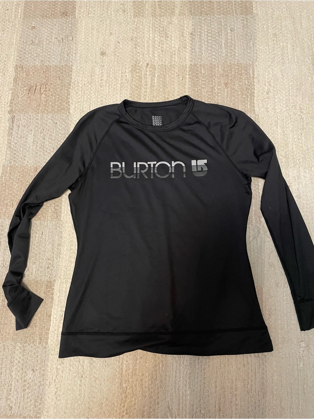 Burton Mens Black Long-Sleeve Ski Performance Top